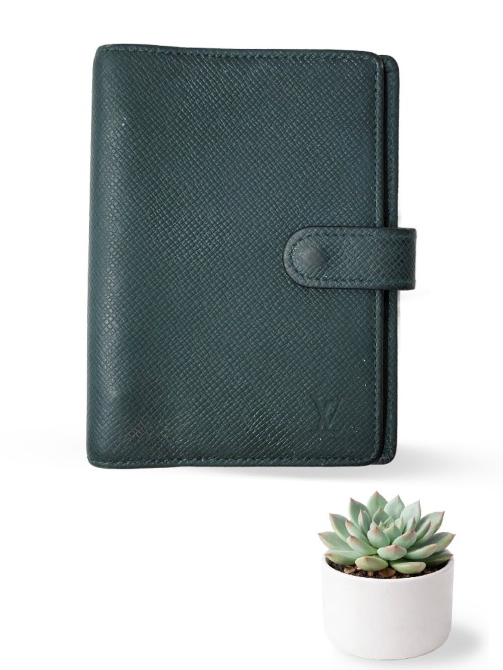 Louis Vuitton Green Epi Leather Agenda PM Planner Organizer Made in Spain